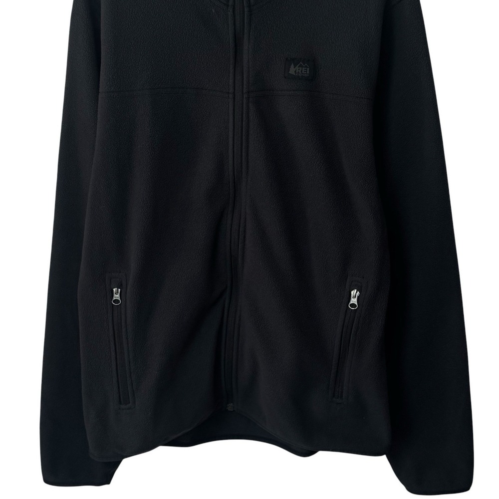 REI Co-op Black Fleece Jacket Full Zip Lightweight Hiking Camping Outdoors M - Picture 4 of 11